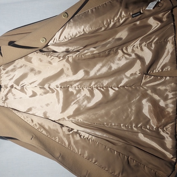 LL Bean Classic Lambswool Polo Coat Thinsulate lining women's size 14P - Picture 5 of 9